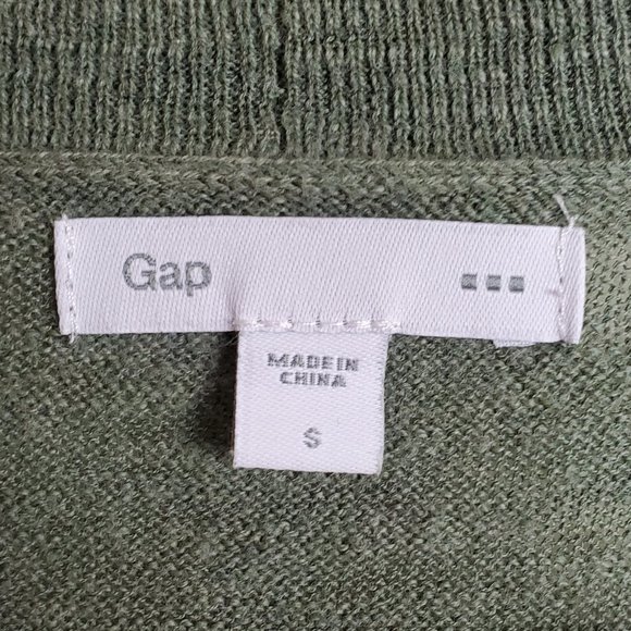 GAP Factory Open Front Women's Green Knit Sweater Vest Small - Picture 5 of 7